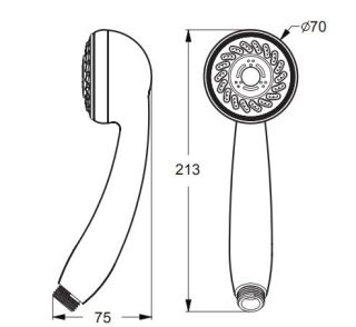 Душевая лейка Vidima Sevajet BA182AA